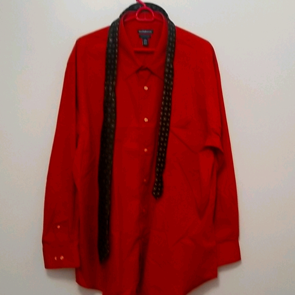Dress Shirt Color Dark Orange Size XXL